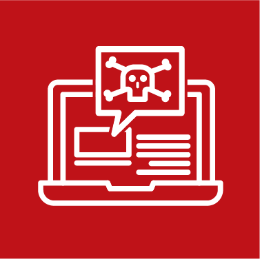 Icône cyber attaque